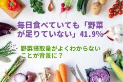 毎日食べていても「野菜が足りていない」41.9％ 野菜摂取量がよくわからないことが背景に？
